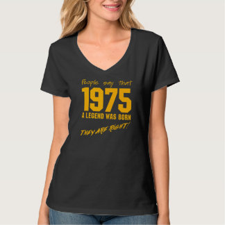 Legend Born 1975 Birthday Vintage Firande T Shirt