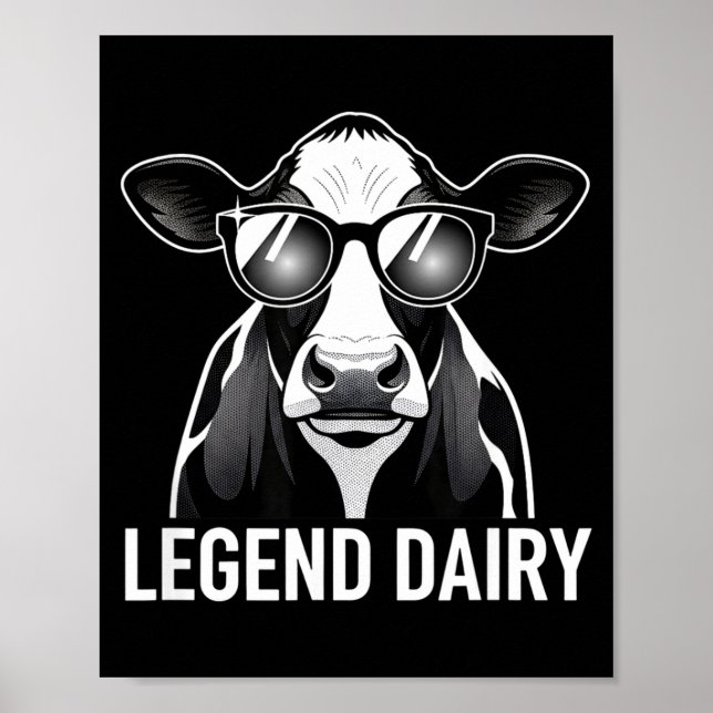 Legend Dairy, Cool Cow With Sungles  Poster (Framsidan)
