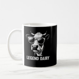 Legend Dairy Funny Farmer Cow Farmer Pun Graphic Kaffemugg