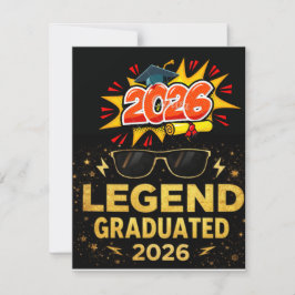 Legend Examen 2026 Rolig Examen Design |pos Inbjudningar