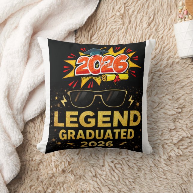 Legend Examen 2026 Rolig Examen Design |pos Kudde (Filt)