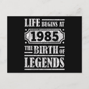 Legend Född 1985 Retro Vintage Födelsedagspresent Vykort