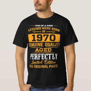 Legend föddes sedan 1970, 1970 Lycklig Birthd T Shirt