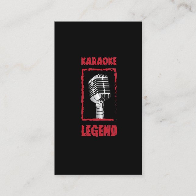 Legend för Karaoke för sångare för pub för sjunga Visitkort (Framsida)