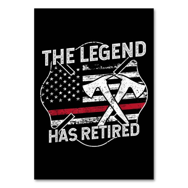 Legend har dragit tillbaka brandmannen Pension Bordsnummer (Framsidan)