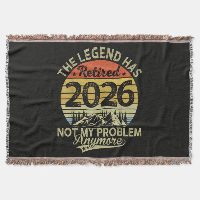 Legend Har Gått I Pension 2026 Inte Mitt Problem Filt (Framsidan)