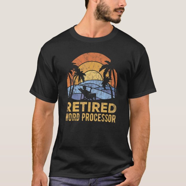 Legend har gått i pension Textbehandlare T Shirt (Framsida)