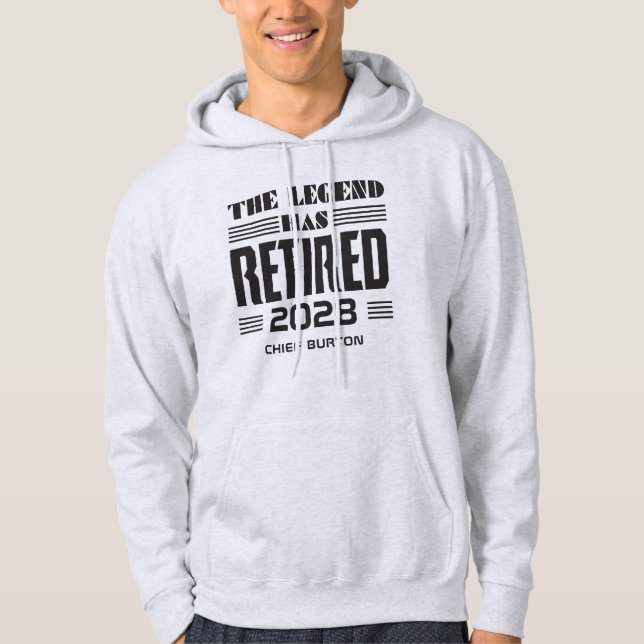Legend har pensionerat polischefspension hoodie (Framsida)