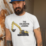 Legend Heavy Equipment Operator för funny exavator T Shirt<br><div class="desc">"Lägg till en Namn",  "Grävningsförklaringen". En underbar gåva till den som är ansvarig för tung utrustning eller jordbrukare i ditt liv och som tillbringar mycket tid i en grävmaskin. Den här skjortan gör en underbar födelsedag,  jul,  årsdag eller Pension.</div>