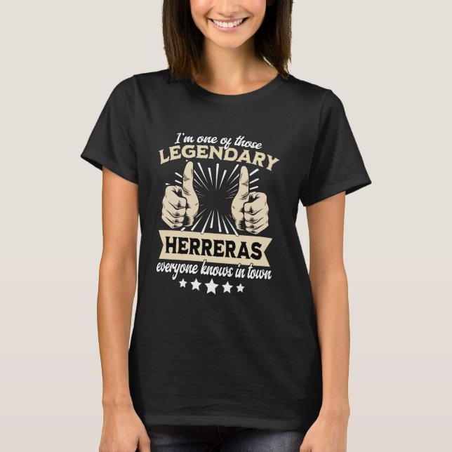Legend Herrera Efternamn Herrera efternamn Herrera T Shirt (Framsida)