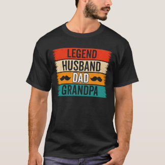 Legend Hustru Pappa Farfar – Retro Fars Dag T Shirt