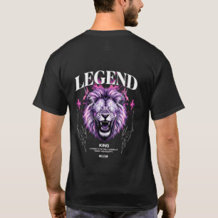 Legend King – Vild Lions Streetwear-grafik T Shirt
