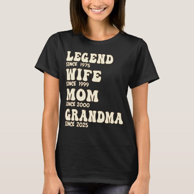 Legend Maka Mamma Grandma Anpassningsbar sedan år  T Shirt (Framsida)