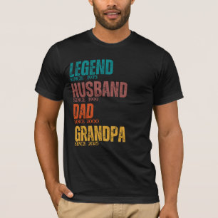 Legend Make Pappa Grandpa Anpassningsbar sedan år T Shirt