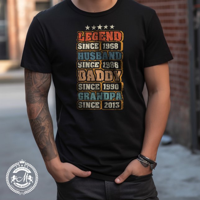 Legend Make pappa Grandpa Customized T-Shirt (Custom gift for father)