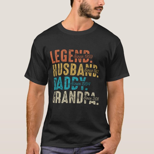 Legend Make pappa Grandpa Old Man Fars dag  T Shirt (Framsida)