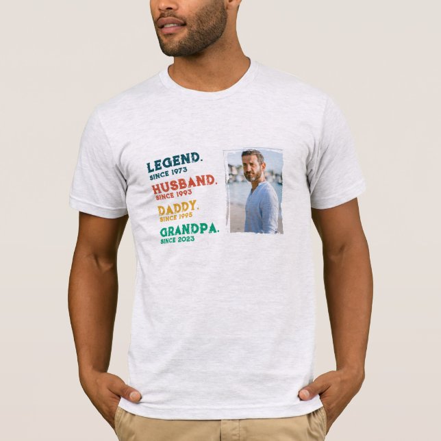 Legend Make pappa Grandpa Personlig T-Shirt (Framsida)
