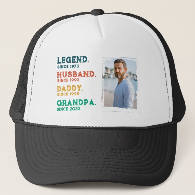 Legend Make pappa Grandpa Personlig T-Shirt Keps (Framsida)