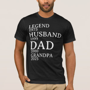 Legend Make Pappa Grandpa Personlig Years T Shirt