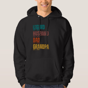 Legend Make Pappa Grandpa Retro Anpassningsbar Est Hoodie