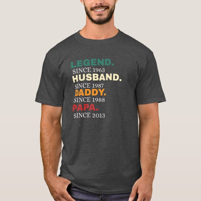 Legend Make pappa Pappa Est. T Shirt (Framsida)