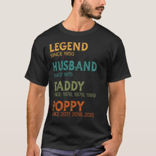 Legend Make pappa Poppy Anpassningsbar Year Gift T Shirt