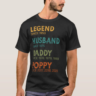 Legend Make pappa Poppy Anpassningsbar Year Gift T Shirt