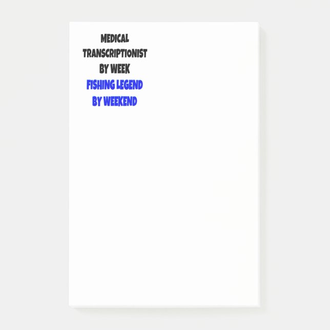 Legend Medical Transcriptionist Post-it Block (Framsida)
