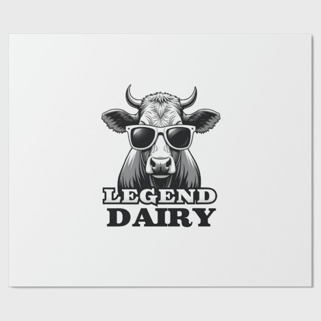 Legend Mejerifarm Rollig Ko Bonde Skämt Grafisk T Presentpapper (Platt)