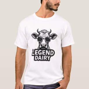 Legend Mjölk Rolig Bonde Ko Bonde Skämt Grafisk T Shirt