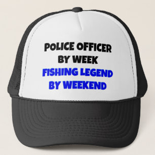 Legend polis för fiske truckerkeps