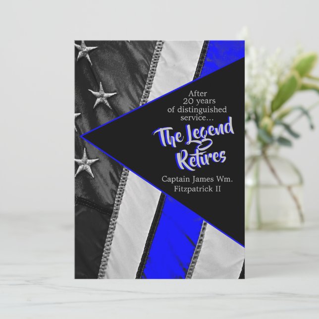 Legend Retires-polisen Pension Party Inbjudningar (Stående Fram)