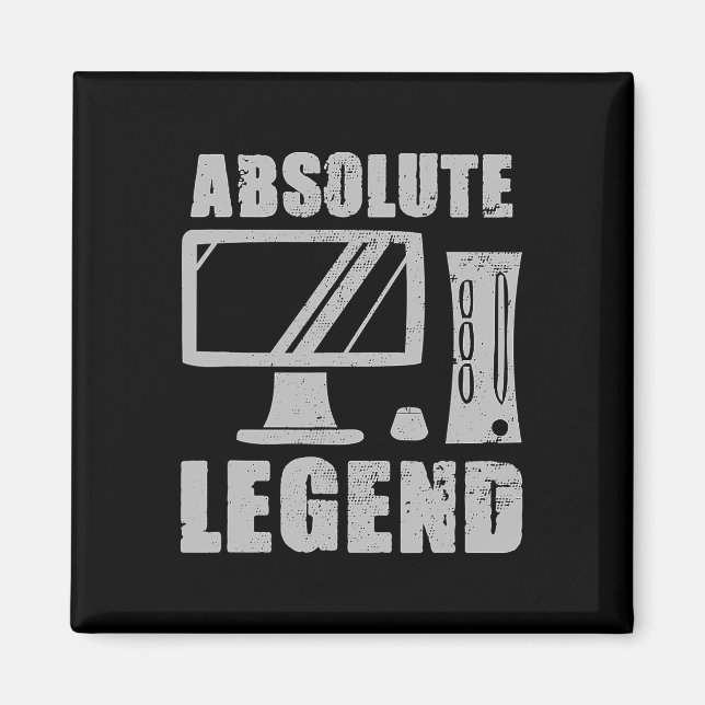 Legend Roligt Videospel Spelare Citat Pc Spelrigg Magnet (Framsidan)