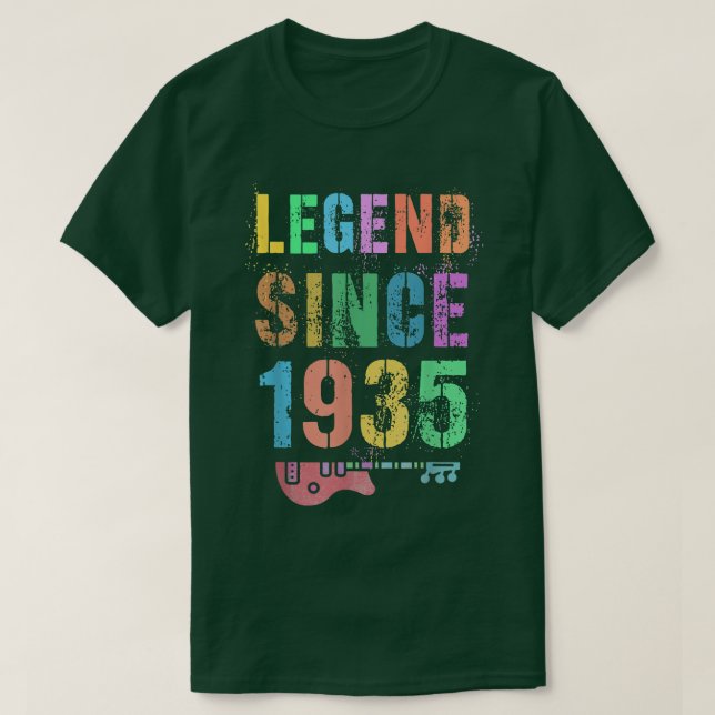 LEGEND Sedan 1935 Fantastisk Rockstar 87:e födelse T Shirt (Design framsida)