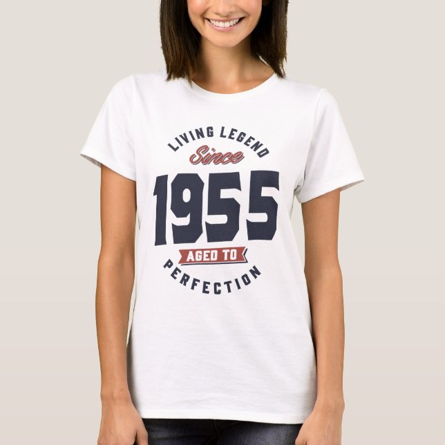 Legend sedan 1955 års födelsedagspresent t shirt (Framsida)