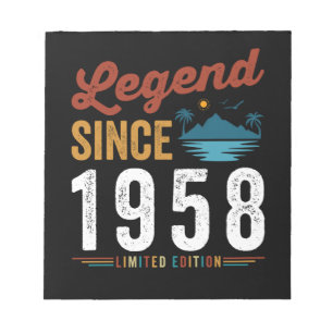 Legend sedan 1958 Födelsedag Retro Vintage Anteckningsblock