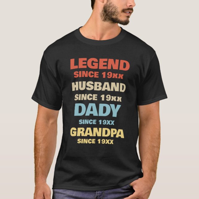 Legend sedan 1965 Make Husbonde Farfar T-Shirt (Framsida)