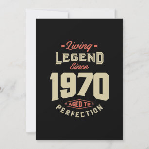 Legend sedan 1970 Födelsedagspresent Inbjudningar