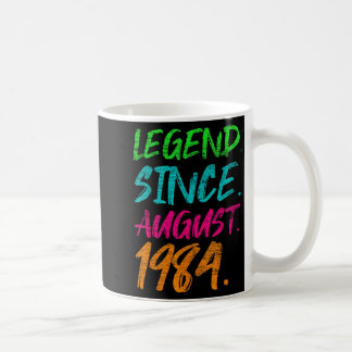 Legend sedan augusti 1984 män kvinnor födelsedagsp kaffemugg