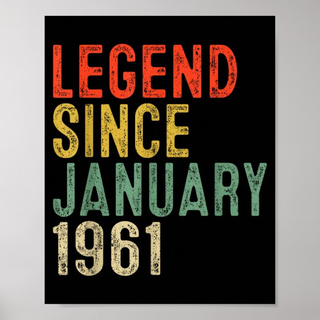 Legend sedan januari 1961 65-årspresenter 65 År Poster (Framsidan)
