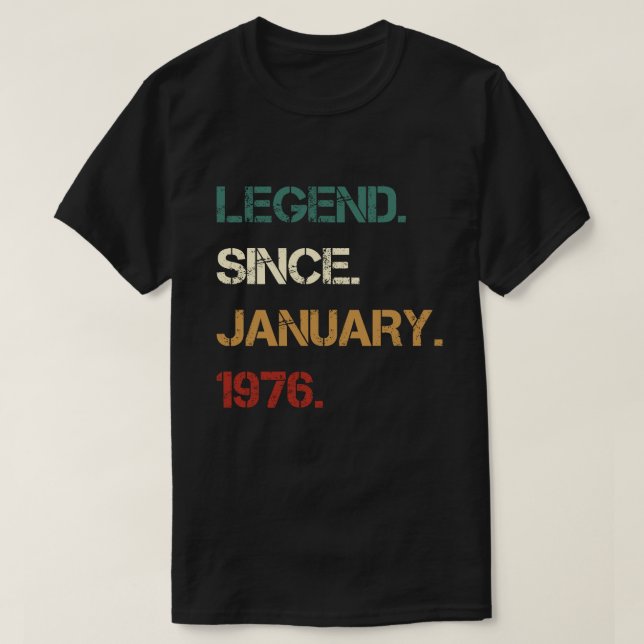 Legend sedan januari 1976 t shirt (Design framsida)