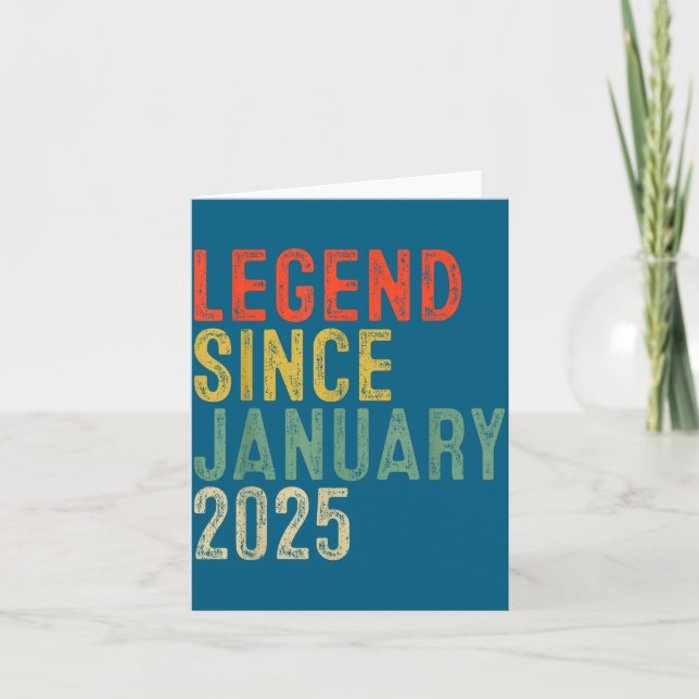 Legend sedan januari 2025 1-års födelsedag 1 år ga kort (Framsida)