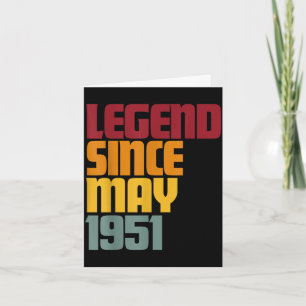 Legend sedan maj 1951 75-årsdag - vintage rolig kort