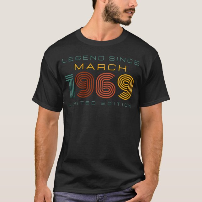 Legend sedan mars 1969, begränsad upplaga t shirt (Framsida)