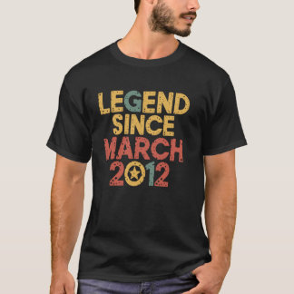 Legend sedan mars 2012 13-årsdag 13 år gammal t shirt