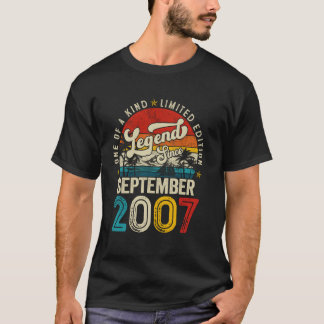 Legend sedan september 2007 Vintage Retro 18-årsda T Shirt