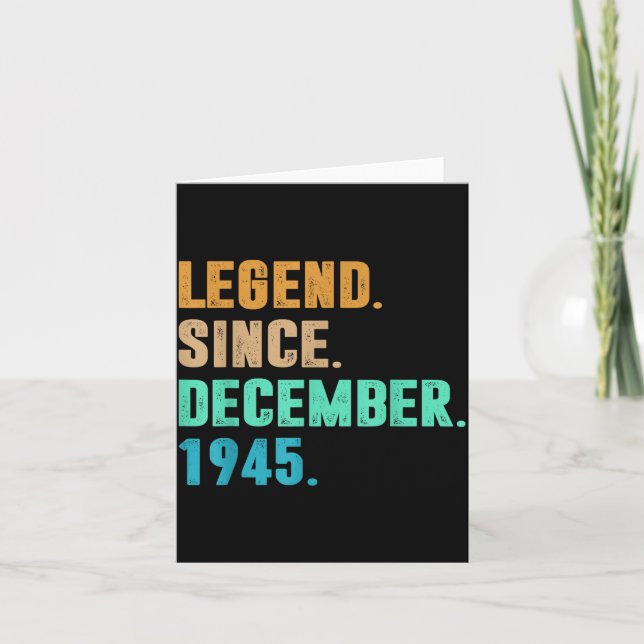 Legend Since December 1945 Birth Of Birthday 1945  Kort (Framsida)