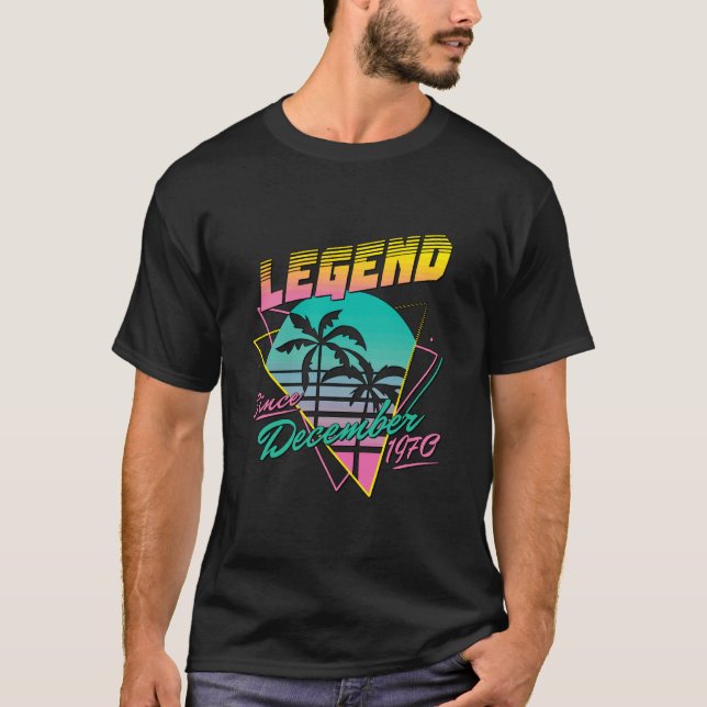 Legend Since December 1970 T Shirt (Framsida)