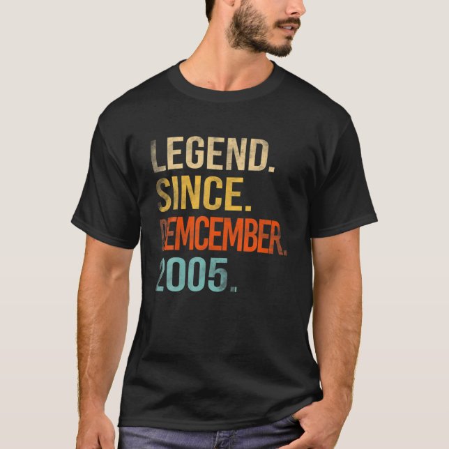 Legend Since December 2005 16Th Birthday 16 Year O T Shirt (Framsida)
