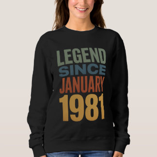 Legend Since January 1981 Retro Birthday Classic T Shirt